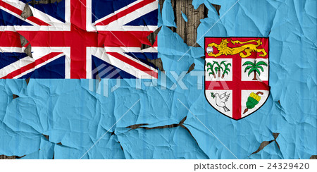 Cracked wall of Fiji flag closeup texture background (high resolution 3D CG rendering ∕ coloring illustration) Cracked wall of Fiji flag closeup texture background (high resolution 3D CG rendering ∕ coloring illustration) 24329420