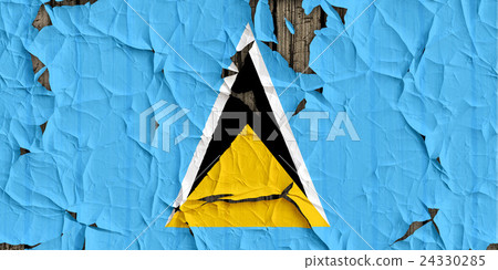 Cracked wall of St. Lucia flag closeup texture background (High resolution 3D CG rendering ∕ coloring illustration) Cracked wall of St. Lucia flag closeup texture background (High resolution 3D CG rendering ∕ coloring illustration) 24330285