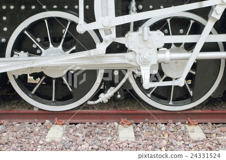Steam train, wheels. Steam train, wheels. 24331524