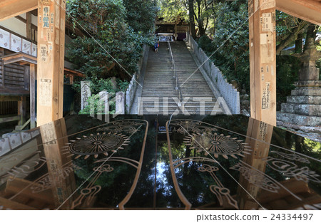 Shikoku Buddha 2nd Ticket "Gokurakuji" The main hill looking up from the footstone of France 24334497