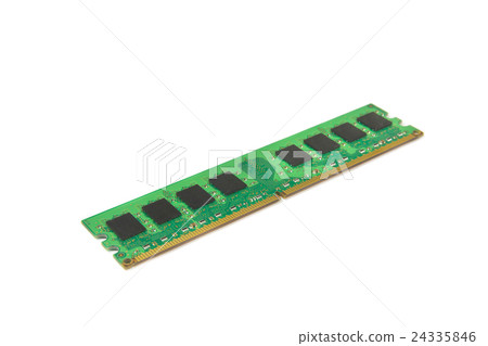 Computer DDR RAM memory module isolated on white Computer DDR RAM memory module isolated on white 24335846