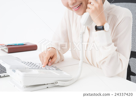 Business woman (desk work) Business woman (desk work) 24337420