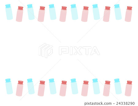 Milk and strawberry milk frame 24338290