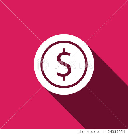Dollars money coin icon Dollars money coin icon 24339654
