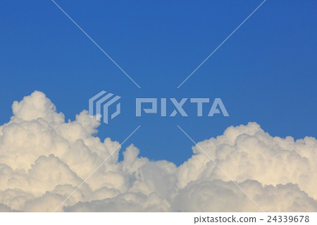 fluffy cloud on clear blue sky 24339678