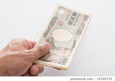 One ten thousand yen bill white back One ten thousand yen bill white back 24340741