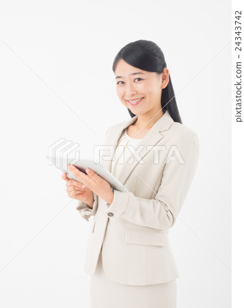 Business woman with tablet Business woman with tablet 24343742