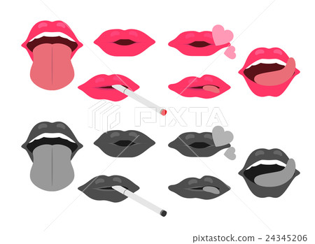 Lip illustration material 24345206