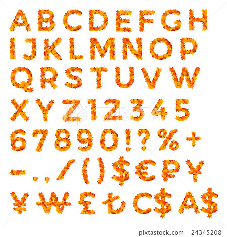 Autumn Leaves Discount Alphabet and Numbers 24345208