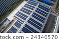 Aerial view of Solar panels on rooftop 24346570