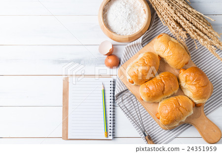 bread on wood background bread on wood background 24351959