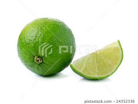 fresh lime on over white background 24352336