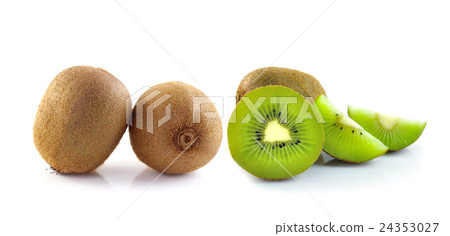 Juicy kiwi fruit isolated on white background 24353027