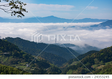 The sea of clouds in Ozu City, Ehime Prefecture The sea of clouds in Ozu City, Ehime Prefecture 24353245