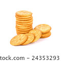 Cracker cookie on white background 24353293
