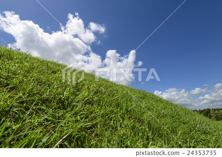 夏天的天空和草坪 夏天的天空和草坪 24353735