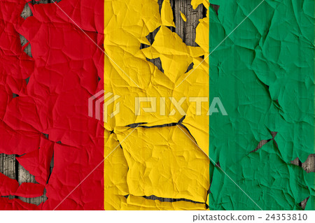 Cracked wall of Guinea flag closeup texture background (High resolution 3D CG rendering ∕ coloring illustration) Cracked wall of Guinea flag closeup texture background (High resolution 3D CG rendering ∕ coloring illustration) 24353810
