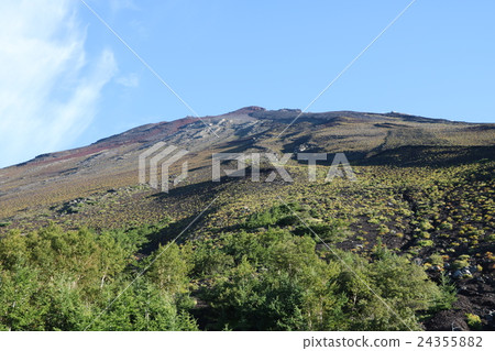 富士山攀爬富士宮嘴從眼睛向上看 24355882
