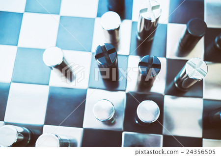 metallic chess on board 24356505