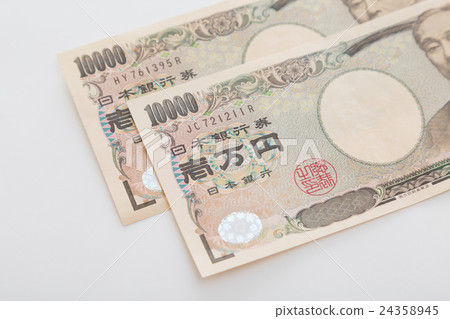 One ten thousand yen bill white back One ten thousand yen bill white back 24358945