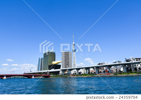 沿Sumidagawa河的風景 沿Sumidagawa河的風景 24359704