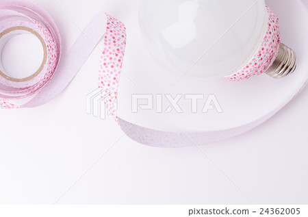 DIY Ribbon and Lamp for decorate in home. 24362005