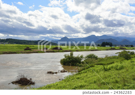 河流增加，洪水災害，災害形象 24362283