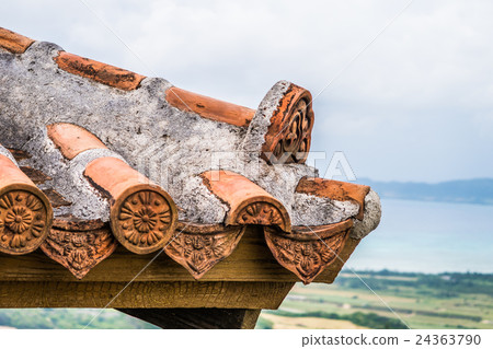 Tile roof of Ishigaki-jima Island Tile roof of Ishigaki-jima Island 24363790