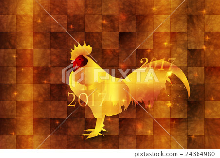 公雞雞新年的卡片背景 24364980