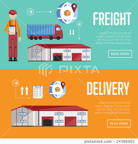 Delivery and Logistic banner set Delivery and Logistic banner set 24366802