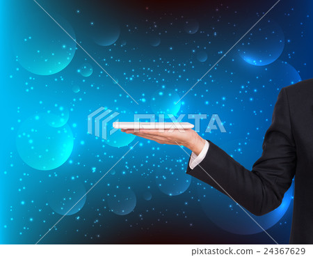 business man with tablet in hand business man with tablet in hand 24367629
