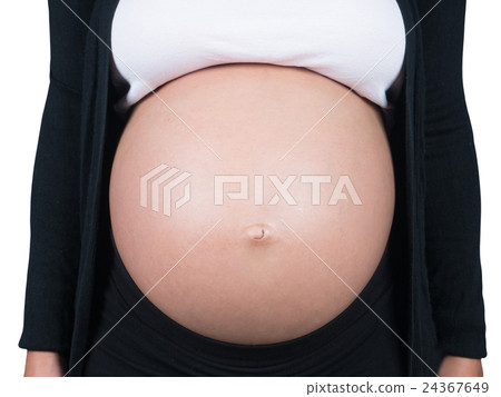 young pregnant woman isolated on white young pregnant woman isolated on white 24367649