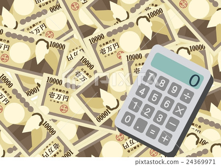 Calculator Money Paper Stock Ilration 24369971 Pixta Calculator Money Paper 24369971