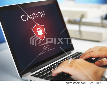 Beware Caution Dangerous Hacking Concept Beware Caution Dangerous Hacking Concept 24370739