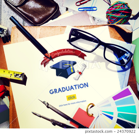 Graduation Congratulation Celebration Certificate Mortar Board Concept Graduation Congratulation Celebration Certificate Mortar Board Concept 24370922