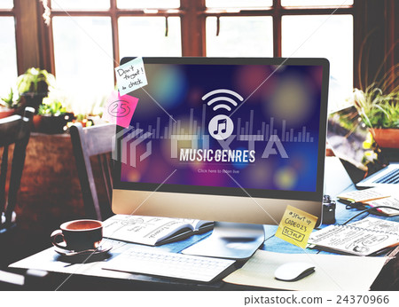 Music Genres Style Design Eletronic Jazz Rock Concept 24370966