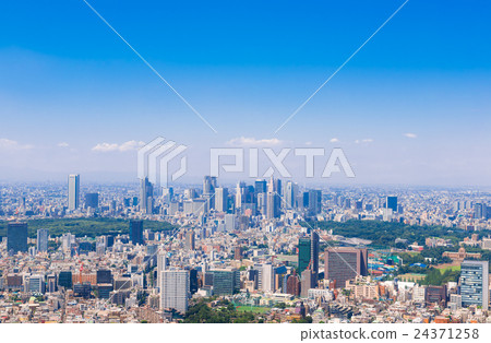 Tokyo blue sky and urban landscape 24371258