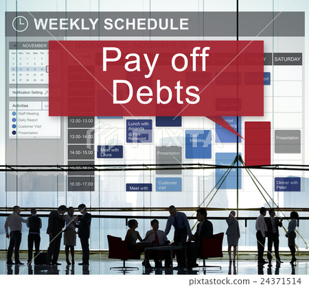 Pay Off Debts Loan Money Bankruptcy Bill Credit Concept 24371514