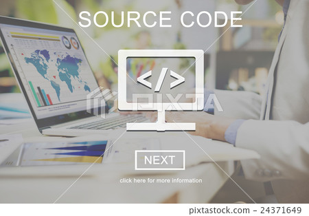 Source Code Binary Computer Data Internet Concept 24371649