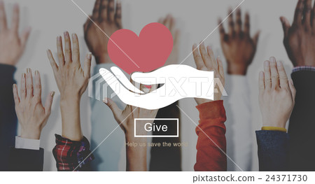 Heart Love Giving Charity Donate Concept Heart Love Giving Charity Donate Concept 24371730