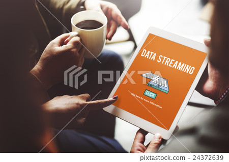 Data Streaming Downloading Information Internet Concept Data Streaming Downloading Information Internet Concept 24372639