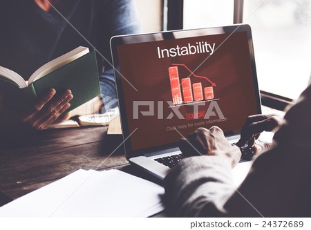 Instability Collapse Depression Falling Frustration Concept 24372689