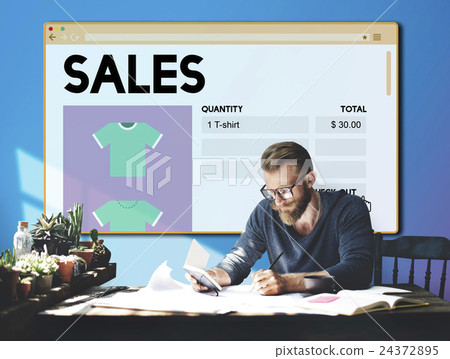 Sales Commerce Income Profit Margin Retail Sell Concept 24372895