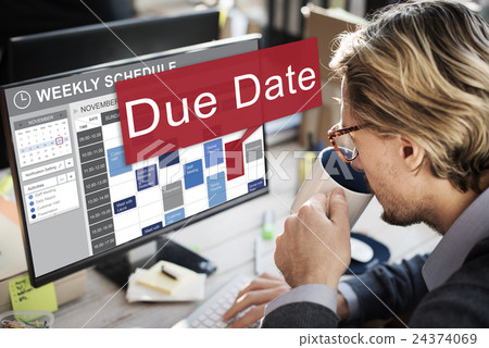 Due Date Appointment Deadline Time Anticipation Concept 24374069