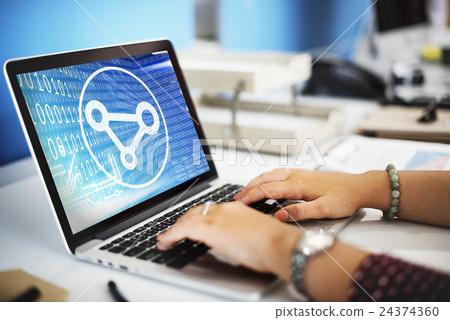 Binary Share File Media Blue Icon Concept Binary Share File Media Blue Icon Concept 24374360