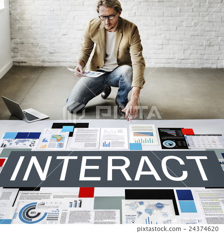 Interact Corporate Future Interacting Interactive Concept 24374620