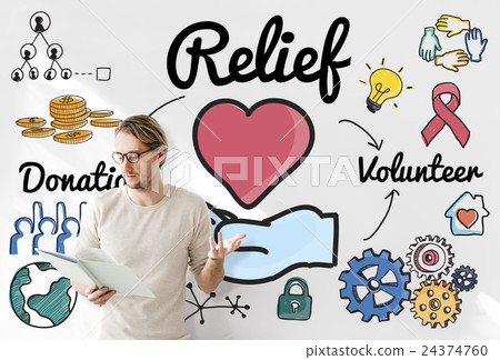 Relief Relaxation Charity Assistance Support Giving Concept Relief Relaxation Charity Assistance Support Giving Concept 24374760