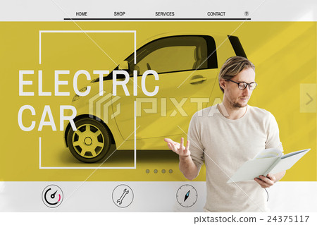 Electric Car Ecology Technology Save Energy Concept 24375117