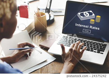 Interest Rates Economy Financial Percentage Concept Interest Rates Economy Financial Percentage Concept 24375242