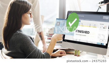 Finished Achievement Aim Goal Ready Success Concept 24375283